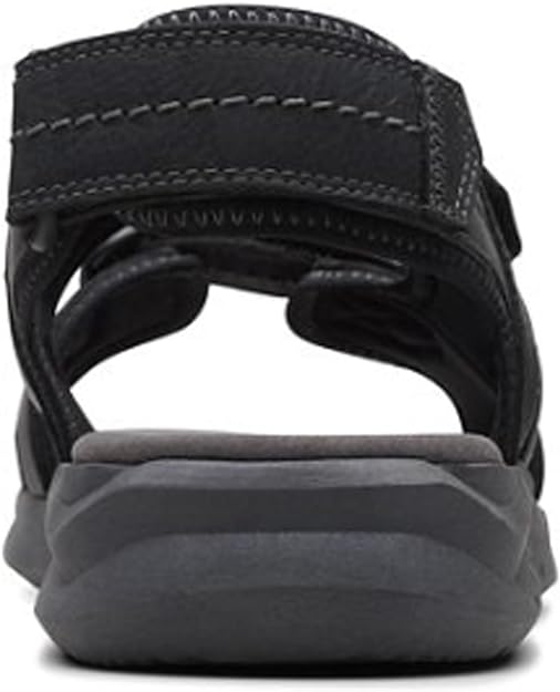 Clarks Men's Walkford Casual Walk Sandals  Color Black Leather Size 10.5M