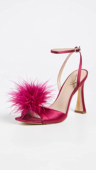 Sam Edelman LEON PRALINE BASIC Sandal  Color Rasberry Satin Size 9.5M