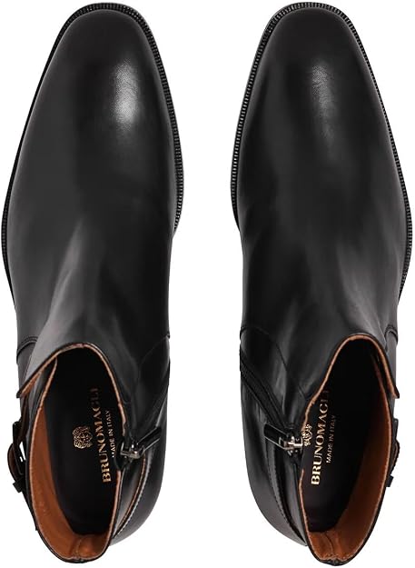 Bruno Magli Men's Angiolini Buckle Boots  Black Size 11.5