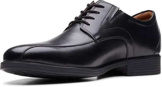 Clarks Men's Whiddon Pace Oxfords  Black Leather Size 11