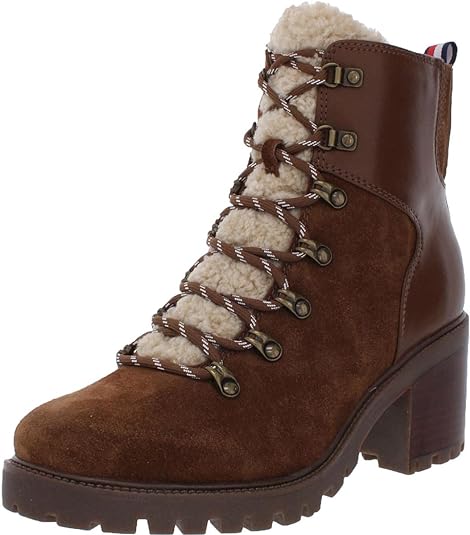 Tommy Hilfiger Womens Lamere Suede Almond Toe Booties  Color Brown Size 7.5M