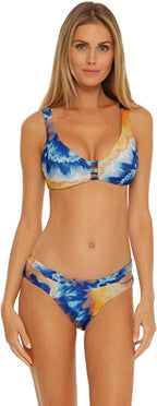 Becca by Rebecca Over The Rainbow Reversible Bralette Bikini Top  Multicolor Size M