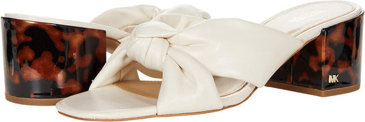Michael Kors Women's Josie Slip-On Knotted Sandals  Color Light Cream Size 6.5M