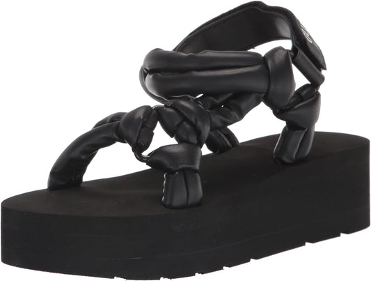 GUESS Women's Albina Puffy Wedge Sandals  Color Black Size 7M