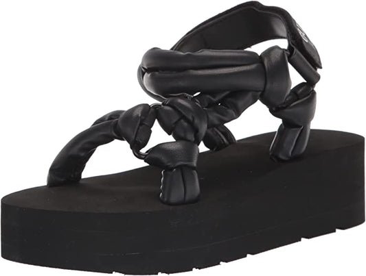 GUESS Womens Albina Wedge Sandal  Color Black Size 6M