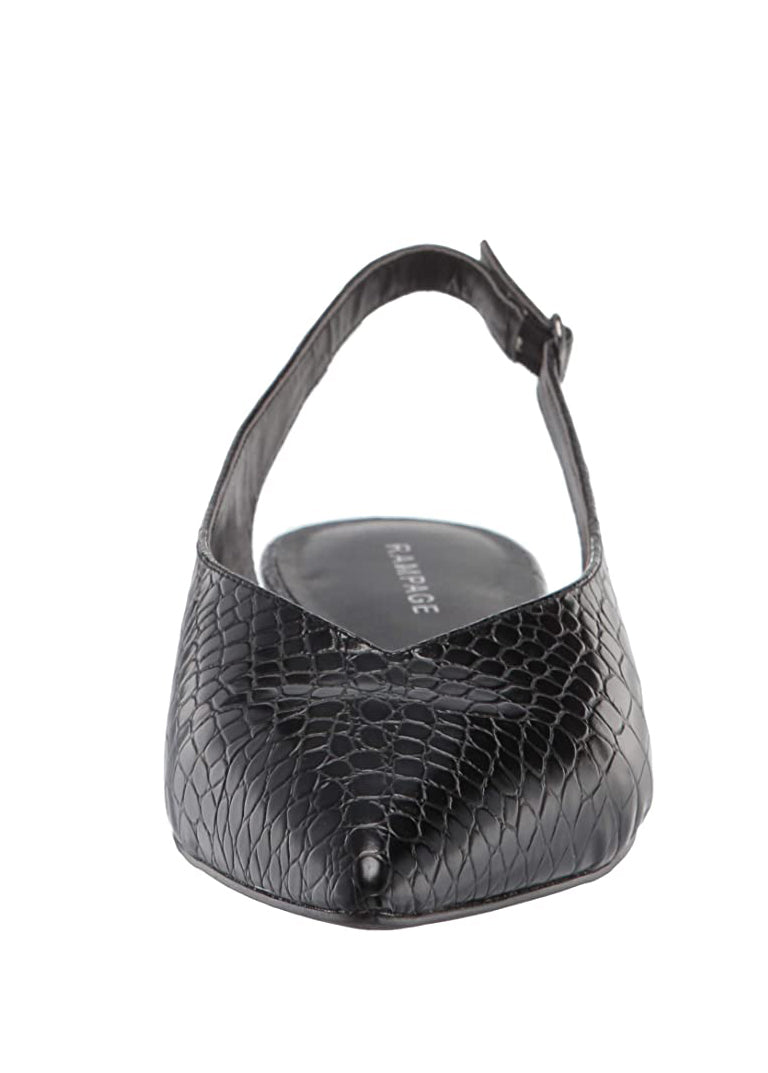 Rampage Women's Blaine Slingback Mules  Black Size 7.5