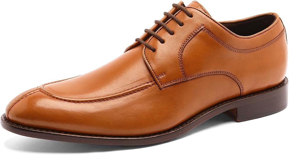 Anthony Veer Men’s Wallace Lace-up Oxford Dress Shoes  Tan Size 8.5