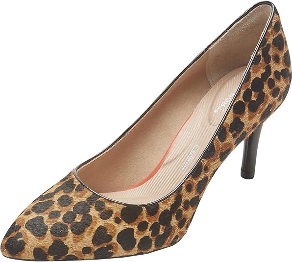 Rockport Womens Total Motion Animal Print Evening Heels  Color Tan  Size 7W