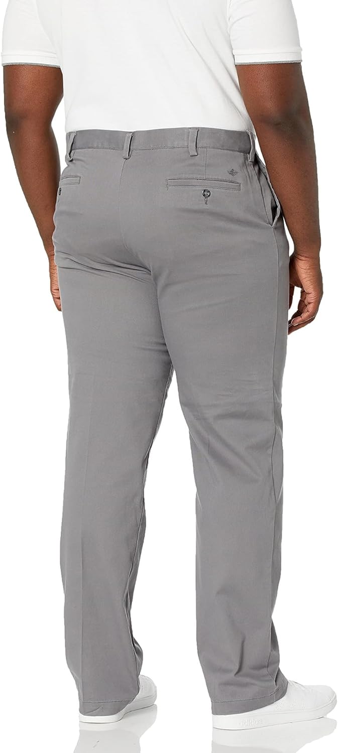 Dockers Men's Easy Stretch Classic Fit Khaki Pants  Color Burma Grey W42xL30