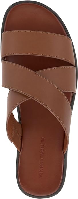 Vince Camuto Men's Waely Crisscross Upper Straps Sandals  Color Cognac Size 12M