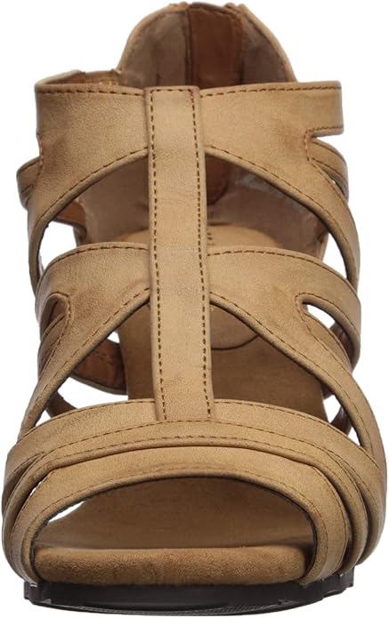 Easy Street Women's Amaze Dress Heeled Sandals  Cognac Size 8