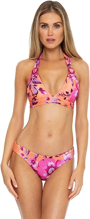 Becca Lucia In Full Bloom Reversible Bikini Top  Multicolor Size L
