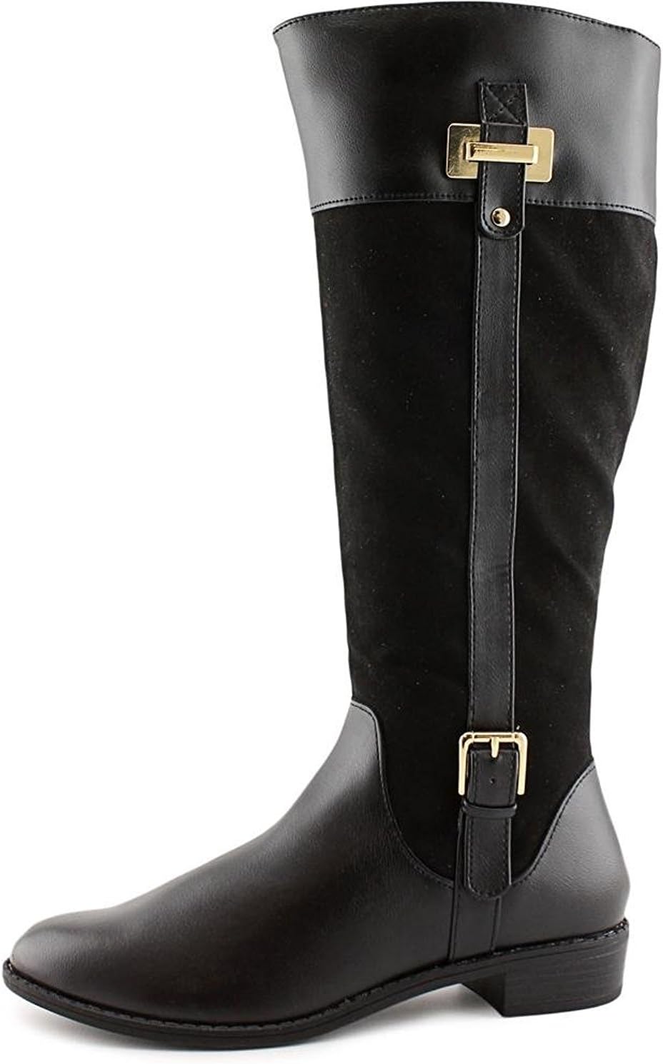 Karen Scott Women's Deliee Wide-Calf Riding Boots  Color Black Micro Size 8M