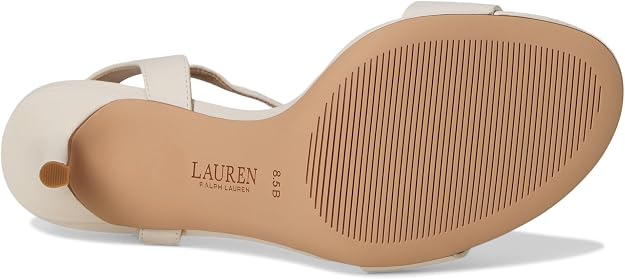 Lauren Ralph Lauren Women's Gwen Ankle-Strap Dress Sandals  Soft White Size 5.5