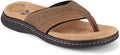 Dockers Men's Laguna Flip-Flop Sandals  Dark Tan Size 10
