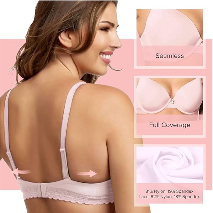 Paramour Gorgeous Memory Foam Contour T-shirt Bra  Bare Size 32DD