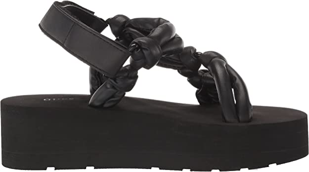 GUESS Womens Albina Wedge Sandal  Color Black Size 6M