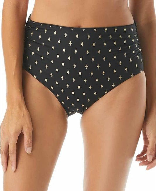 Coco Reef Impulse Printed Convertible Bikini Bottoms  Color Castaway Black Size L