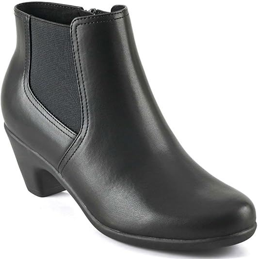 Easy Spirit Women's Caelan Round Toe Casual Booties  Black Size 9