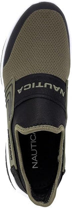 Nautica Men's Colnor Closed Toe Athletic Sneakers   Olive/Black Size 9.5