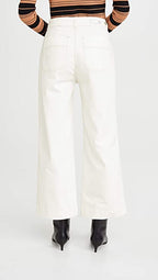 AG Jeans Women's Rosie Cropped Wide-Leg Jeans  Color Modern White Size 28