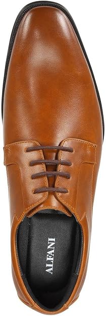 Alfani Men's Andrew Plain Toe Derby Shoes  Dark Tan Size 9.5