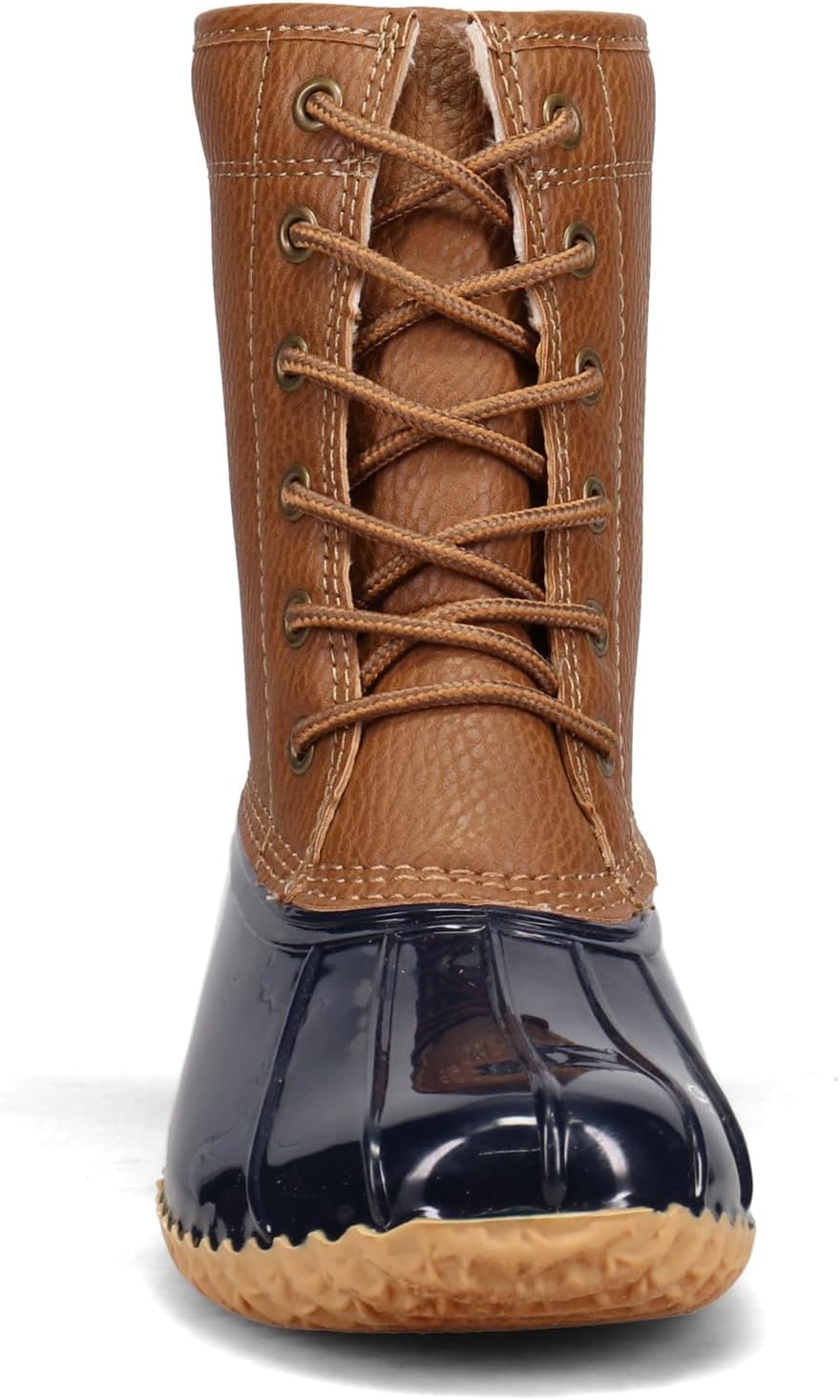 JBU Women's Maplewood Waterproof Rain Mid Calf Boots  Color Navy/Tan Size 6.5M