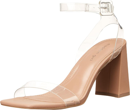 Madden Girl Winni Two-Piece Heeled Sandals  Color Clear Size 9.5M