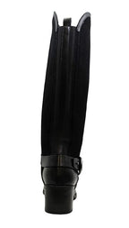 Marc Fisher Women's Risa Block-Heel Leather Boots  Color Black Size 5.5M