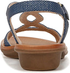 Soul Naturalizer Solo Strappy Sandals  Blue Texture Fabric Size 6.5