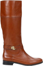 Lauren Ralph Lauren Women's Berdie Leather Riding Boots  Color Tan Leather Size 6B/M