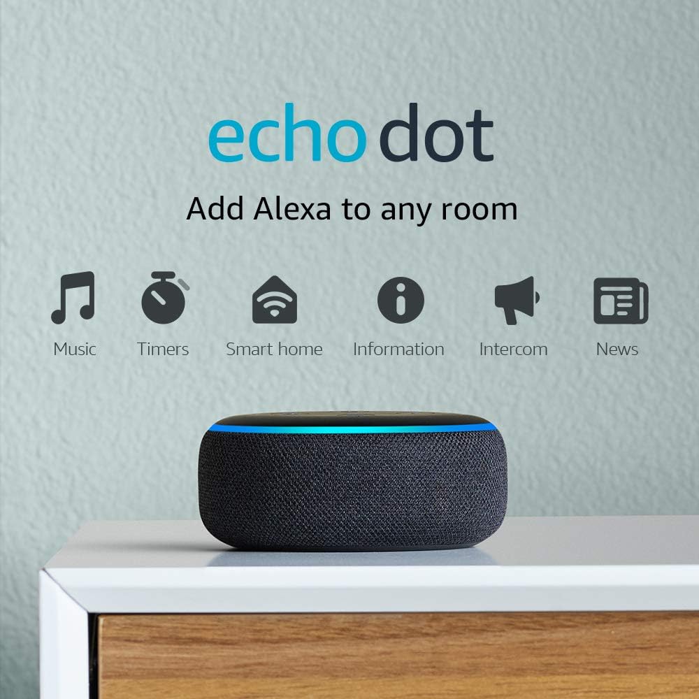 Echo Dot (3rd Gen) - Smart speaker with Alexa  CharcoaL