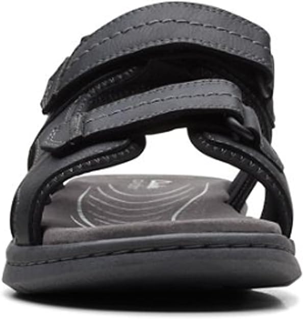 Clarks Men's Walkford Casual Walk Sandals  Color Black Leather Size 10.5M