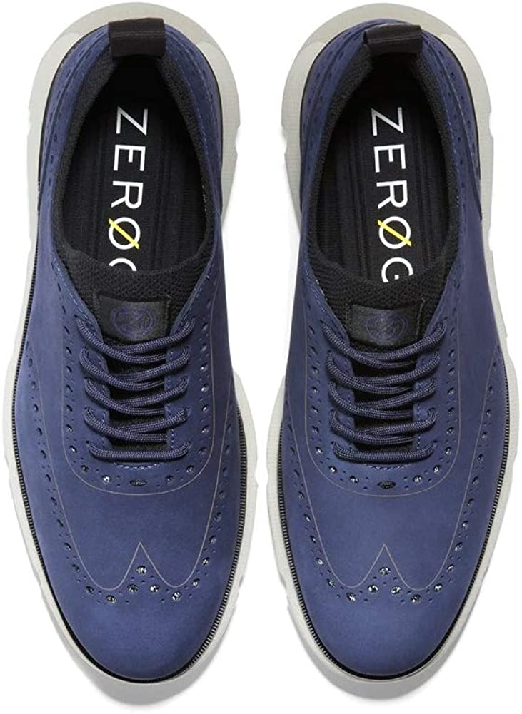 Cole Haan Men's 4.ZERGRAND Wingtip Oxford Sneakers  Marine Blue Size 11.5