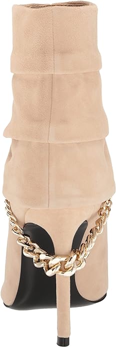 GUESS Women's Adilee Peep Toe Ankle Boots  Color Beige Suede Size 8.5M