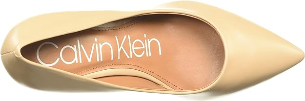 Calvin Klein Women's Gayle Pump  Color Nude Leather Size 6M