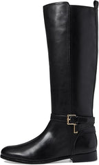 Lauren Ralph Lauren Women's Blayke Buckled Riding Boots  Color Black Size 5.5M