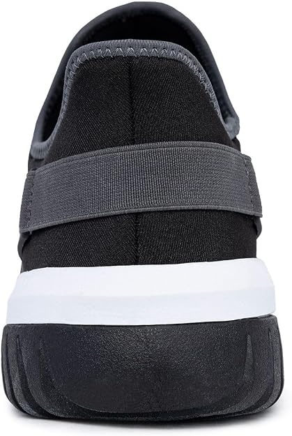 Nautica Men's Colnor Closed Toe Athletic Sneakers   Black/Charcoal Size 7.5