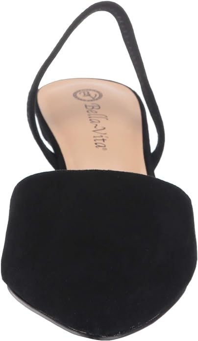 Bella Vita Women's Sarah Slingback Dress Pump  Color Black Suede Size 8WW