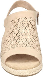 Easy Street Women's Serena Zip Wedge Sandal  Sand Size 8.5W
