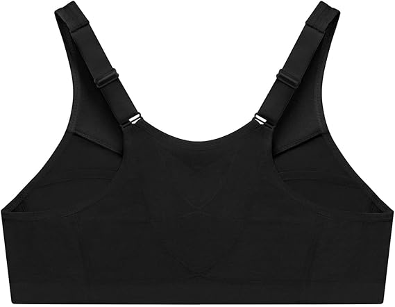Glamorise Full Figure MagicLift Front-Closure Posture Wirefree Bra  Black Size 44J