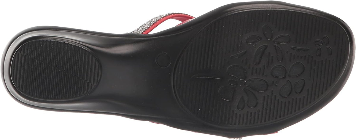 Easy Street Women's Tuscany Aldina Slide Sandals  Color Red Size 7.5M