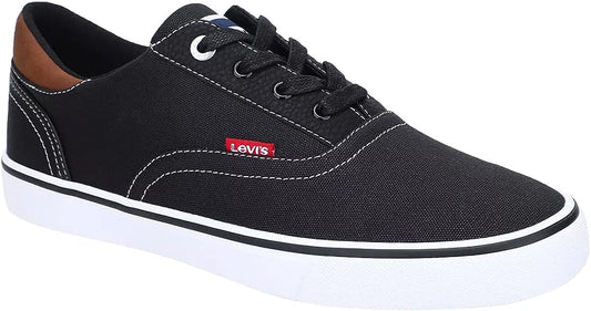 Levis Mens Ethan Canvas Classic Fashion Sneakers  Color Black/Tan Size 8.5M