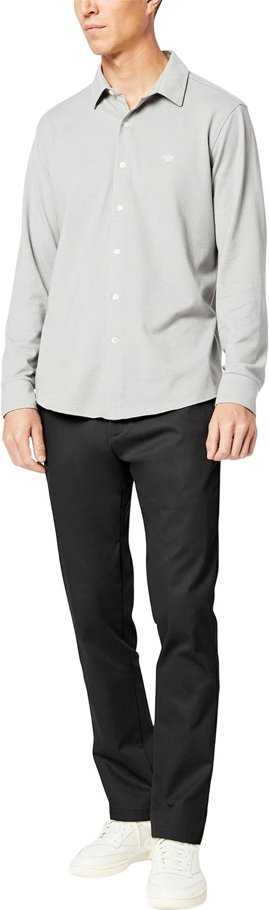 Dockers Men's Slim Fit Signature Khaki Lux Cotton Stretch Pants  Color Black W38xL30