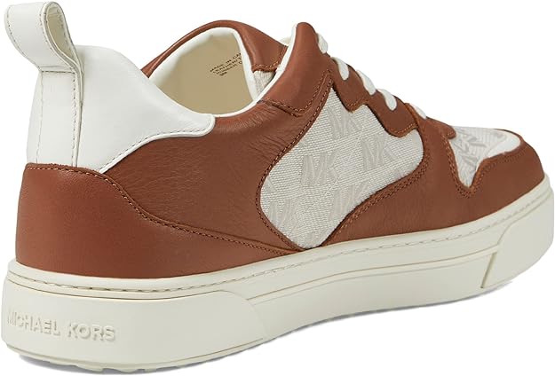 Michael Kors Men's Baxter Mixed-Media Sneakers  Color Natural Size 9