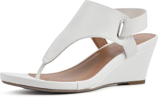 White Mountain Women's All Dress Sandal  White, Smooth Size 6
