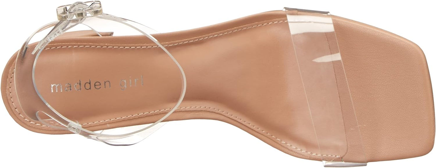Madden Girl Winni Two-Piece Heeled Sandals  Color Clear Size 9.5M