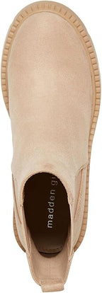 Madden Girl Trust Lug-Sole Chelsea Booties  Color Dark Taupe Size 9.5M