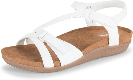 Baretraps Women's Jaxen Outer Side Closure Sandal  White Size 9.5
