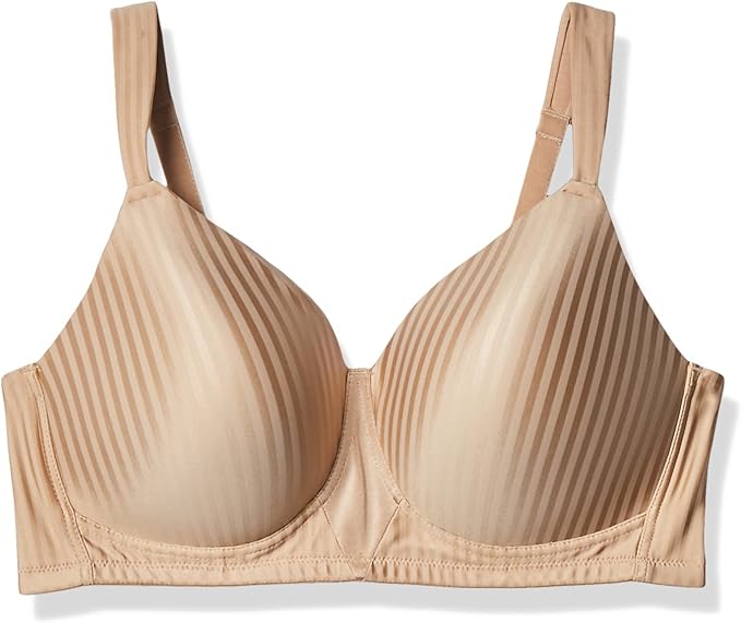 Playtex Perfectly Smooth Wireless Full-Coverage T-Shirt Bra  Nude Stripe Size 36D